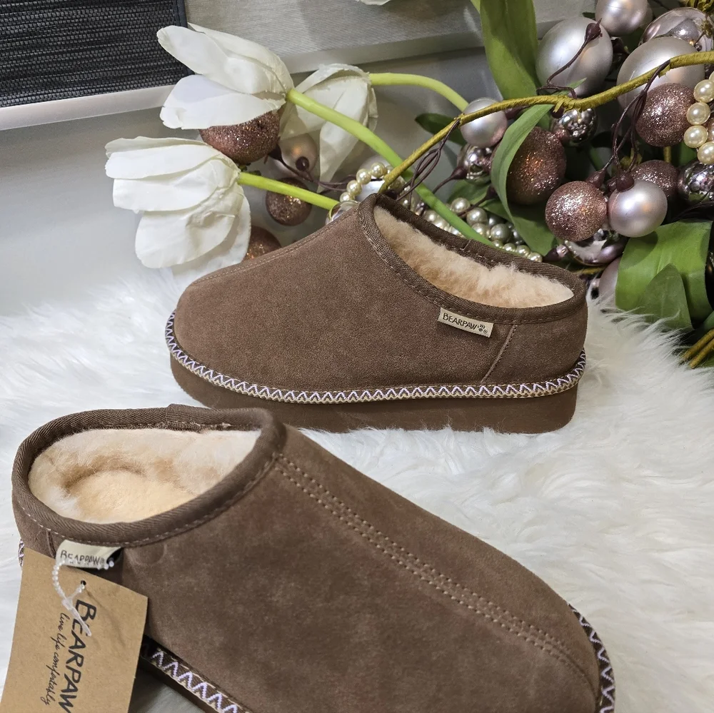 Bearpaw Tabitha Women's suede Brown slippers Size10 New - Picture 4 of 4